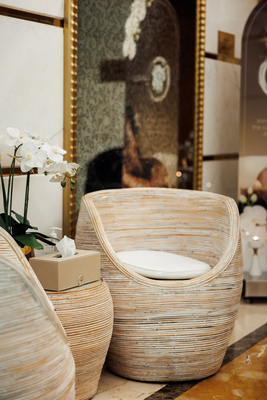 Seating in the relaxation area at Lavana Spa Al Barsha